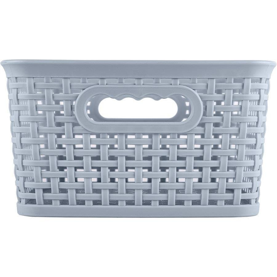 Koszyk Praktyczna Rattan Classic niebieski kwadratowy 4,5 l