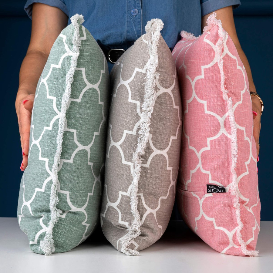 Poduszka Unique Living Maroko 45 x 45 cm różowa Miss Lucy