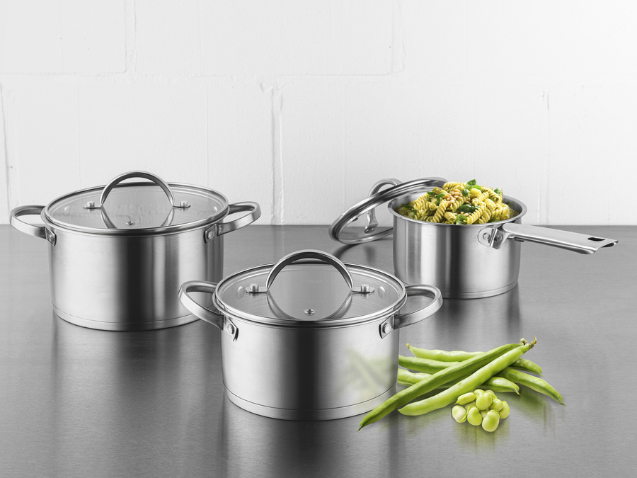 Komplet garnków nierdzewnych Florina Fava 6 elementów