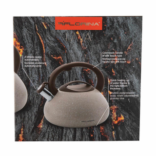 Czajnik nierdzewny na indukcję i gaz Florina Lava 2,5 l beżowy