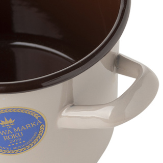 Garnek emaliowany Emalia Polska Pleszew Bruna 12 cm 650 ml