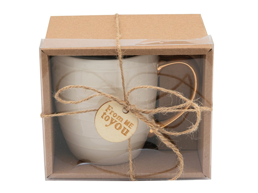 Kubek porcelanowy prezentowy Florina Paski 420 ml