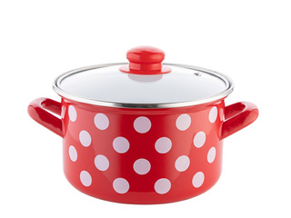 Zestaw garnków emaliowanych Emalia Polska Pleszew Retro - 16/18/20/22 cm