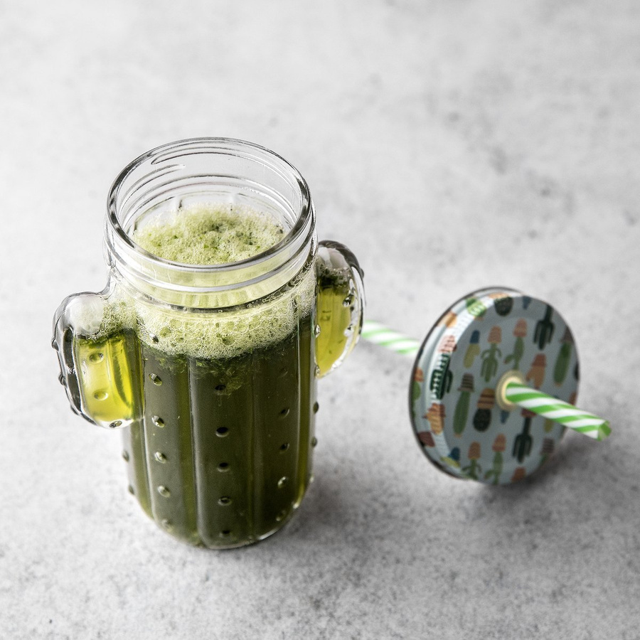 Szklanka Florina Kaktus ze słomką 380 ml