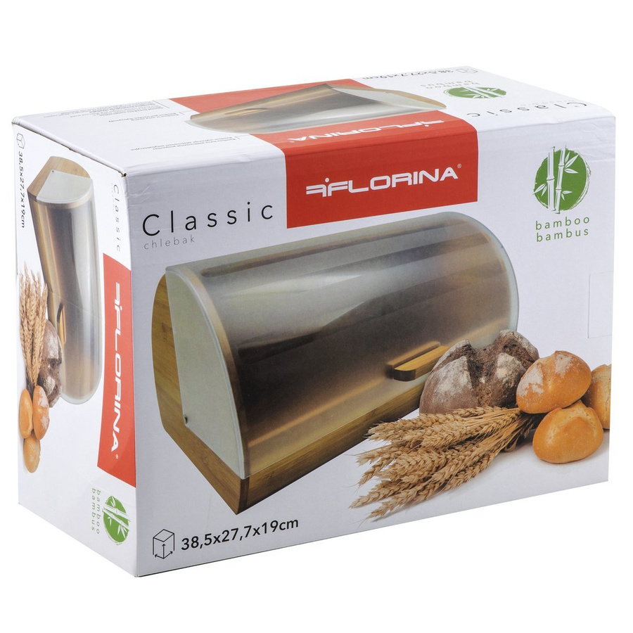 Chlebak bambusowy Florina Classic 38,5 x 27,7 x 19 cm