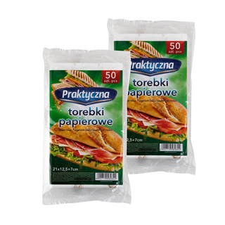 2x Torebki papierowe praktyczna 50szt 