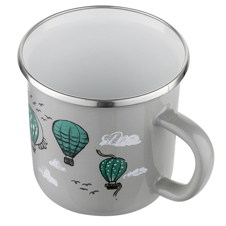 Kubek emaliowany Emalia Polska Pleszew Forever Young Baloniki 9 cm 550 ml