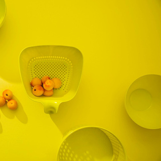 Kuchenna deska do krojenia antypoślizgowa Praktyczna Capri 21x40,3x0,7 cm średnia biały / limonka 