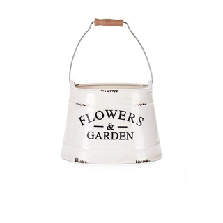 Doniczka ceramiczna Florina Decor Flowers Garden 16 cm biała