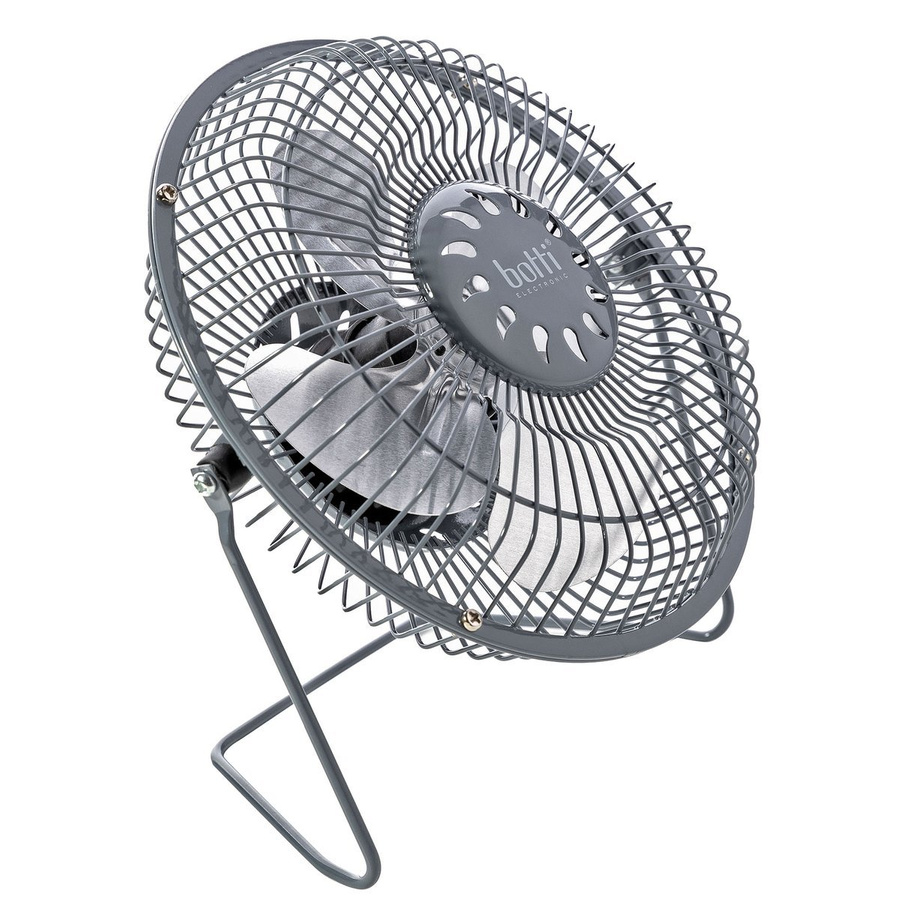 Mini wentylator biurkowy USB Botti Electronic Zeffir szary 15 cm moc 2,5 W