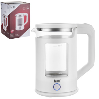 Czajnik elektryczny szklany Botti Electronic Carter 1,5 l 1350 W biały