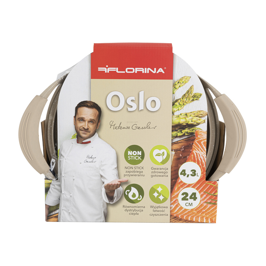 Garnek aluminiowy Florina Oslo 24 cm 4,3 l