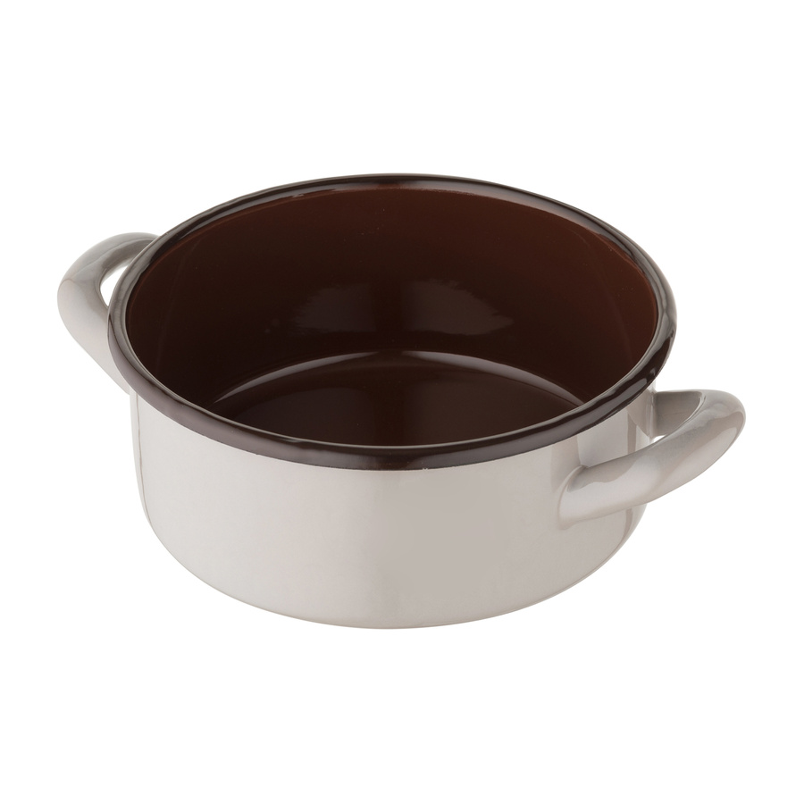 Garnek emaliowany Emalia Polska Pleszew Bruna 18 cm 1,9 l