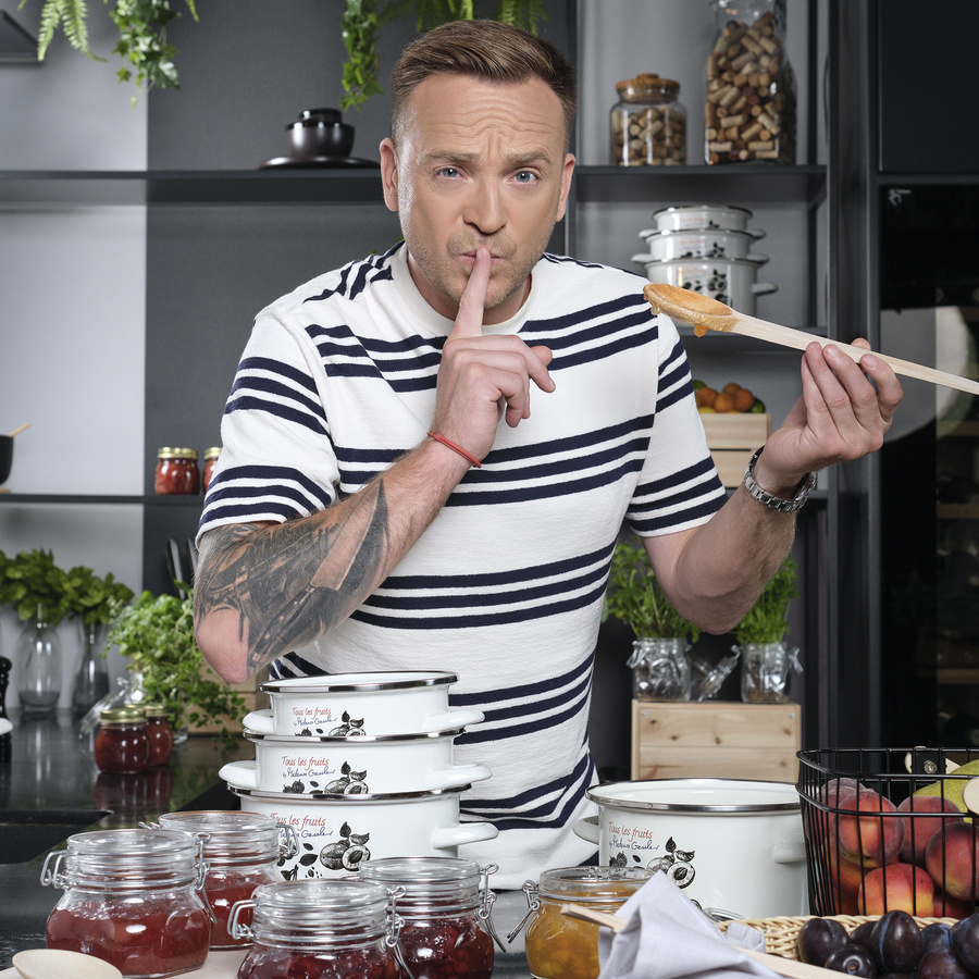 Garnek emaliowany Emalia Polska Pleszew Fruits by Mateusz Gessler 18 cm 2,65 l