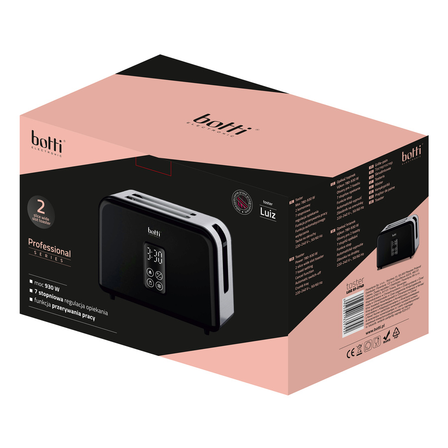 Toster Botti Electronic Luiz czarny