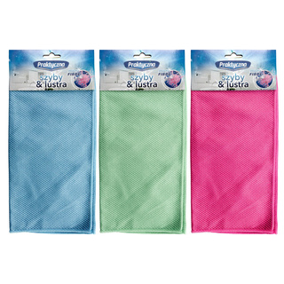 Ścierki z mikrofibry praktyczna do pow. szkl. i luster 3 szt.