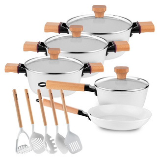 Komplet garnków i patelni z powłoką ceramiczną Florina Aspen + akcesoria kuchenne