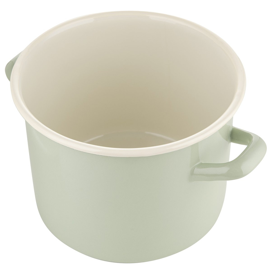 Garnek emaliowany Emalia Polska Pleszew Forte zielony 3l