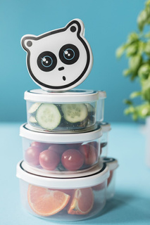 Komplet 4 pojemników śniadaniowych Praktyczna 200 ml, 300 ml, 400 ml, 600 ml