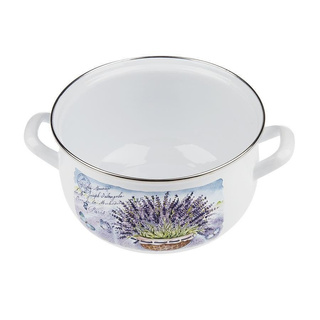Garnek emaliowany Emalia Polska Pleszew Lavanda 20 cm 4,2 l