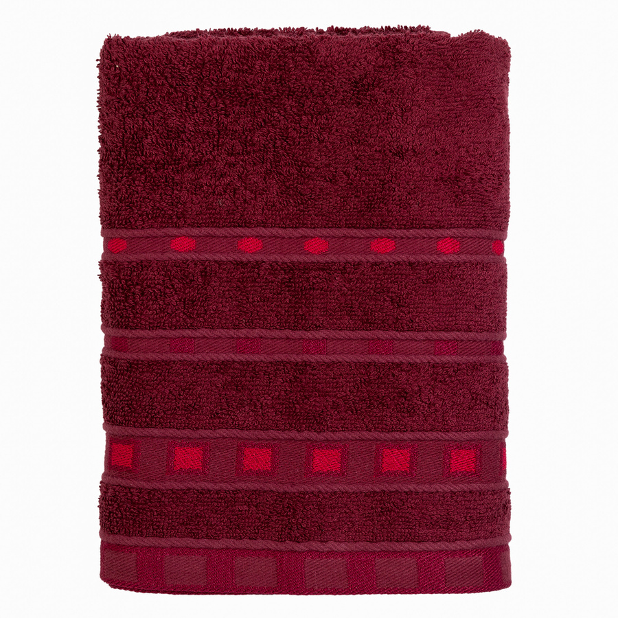Ręcznik bawełniany Miss Lucy Michael Basic 50x90 cm bordowy