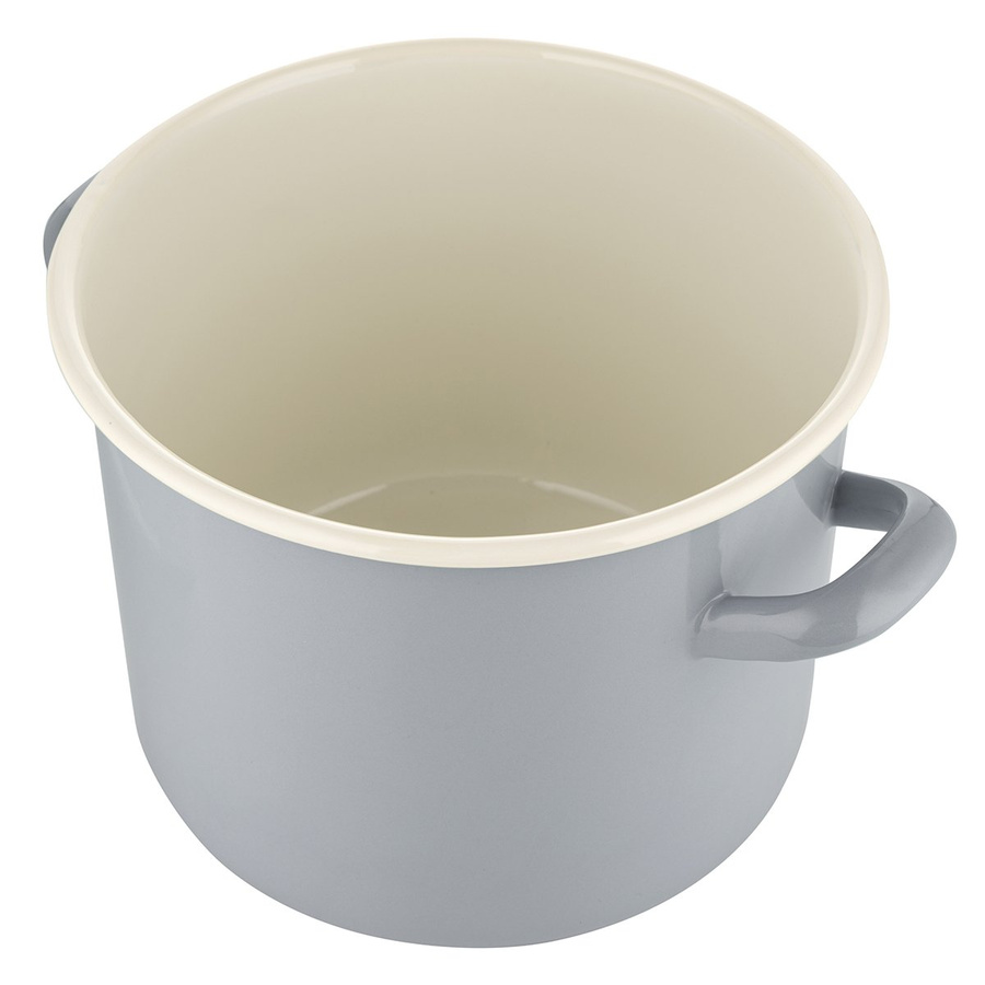 Garnek emaliowany Emalia Polska Pleszew Forte szary 10l