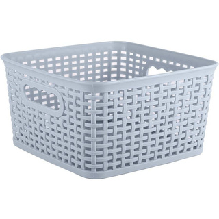 Koszyk Praktyczna Rattan Classic niebieski kwadratowy 4,5 l