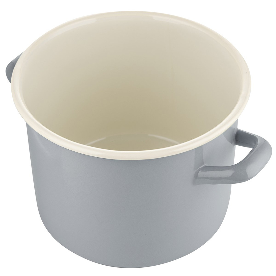 Garnek emaliowany Emalia Polska Pleszew Forte szary 3l