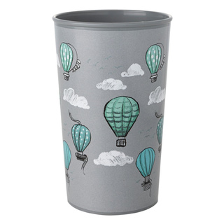 Kubek dziecięcy na wodę, soki i herbatę Praktyczna Forever Young Baloniki 250 ml ciemnoszary