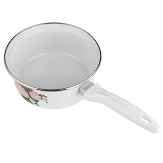 Rondel emaliowany na indukcję i gaz Emalia Polska Pleszew Hortensja 16 cm 1,3 l 