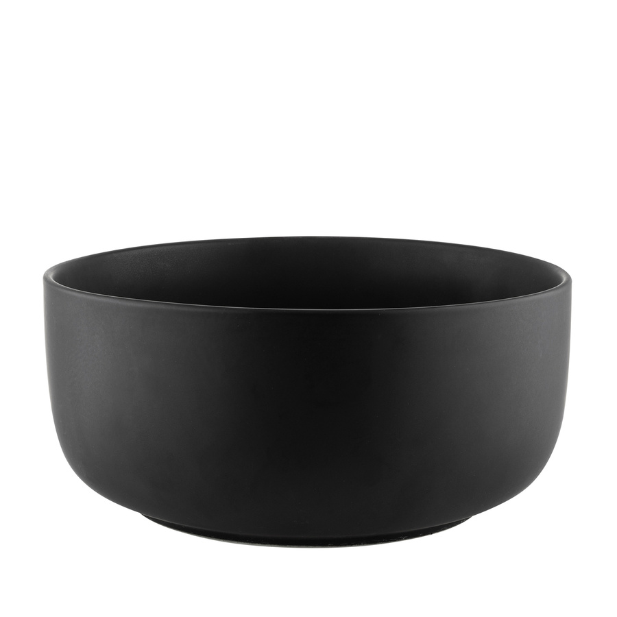 Miska do sałaty na bambusowej podstawie z łyżkami Florina Adria czarna 3,5 l