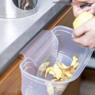 Pojemnik na odpady kuchenne Praktyczna wiszący 2,2 l szary