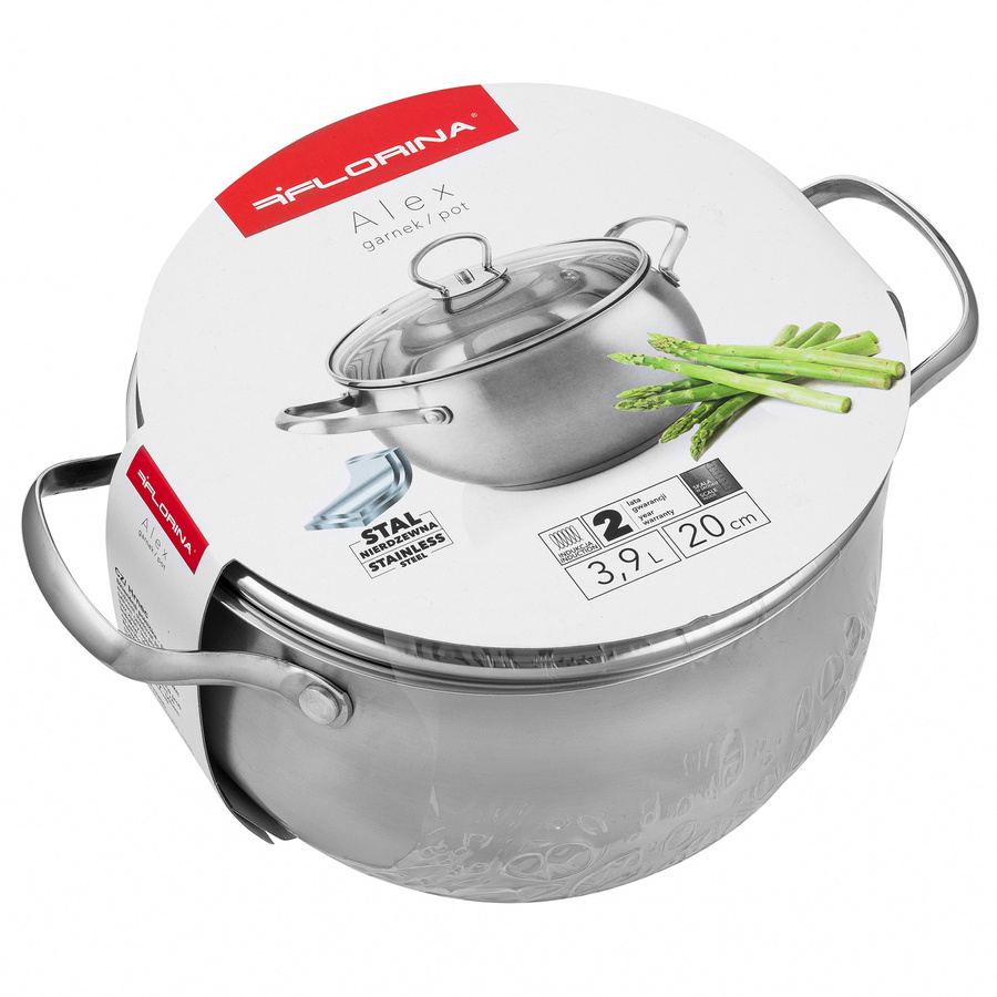 Garnek nierdzewny Florina Alex satyna 20 cm 3,9 l