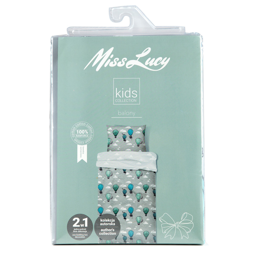 Komplet pościeli dziecięcej Miss Lucy Forever Young Balony 140x200 cm i 70x80 cm