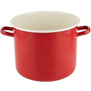 Garnek emaliowany Emalia Polska Pleszew Forte czerwony 23cm 8l