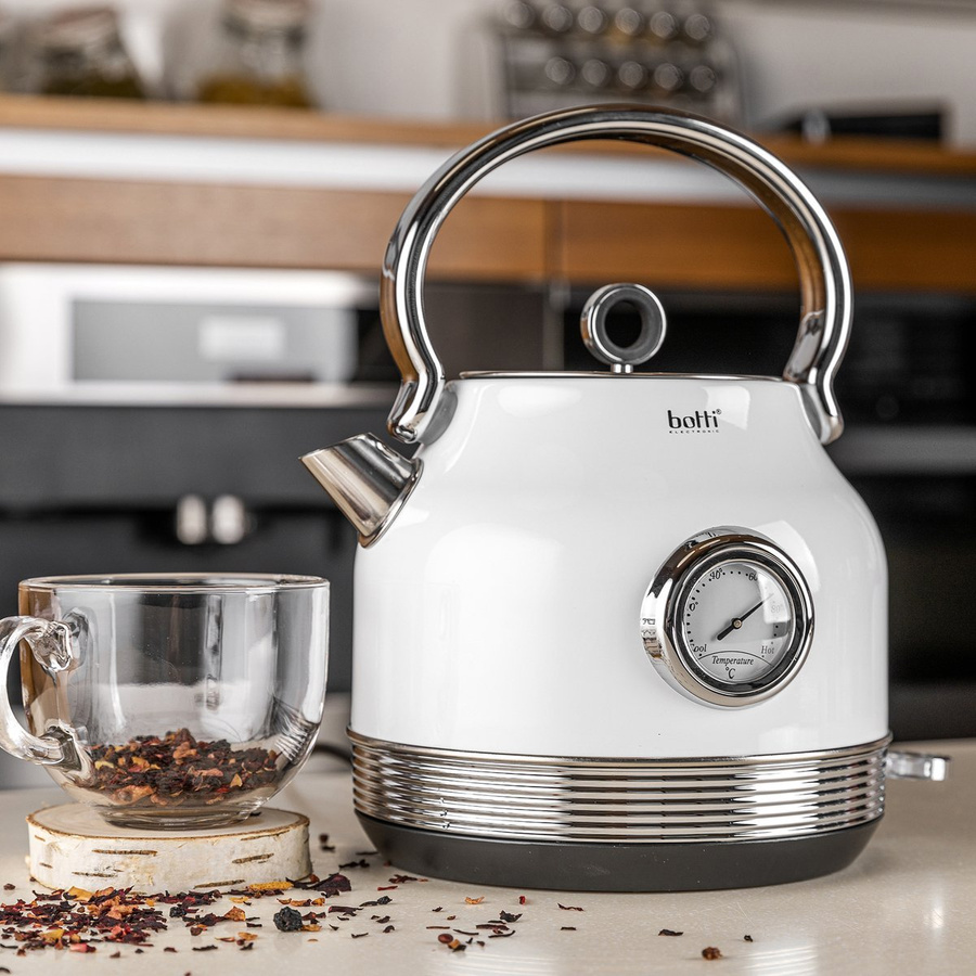 Czajnik elektryczny z termometrem Botti Electronic Royal 1,7 l biały
