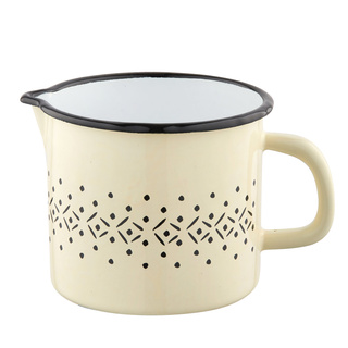 Kubek emaliowany z wylewką na indukcję Emalia Polska Pleszew Nordic 1,24 l