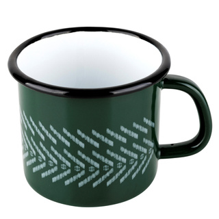 Kubek emaliowany Emalia Polska Pleszew Boho 11 cm 1 l zielony