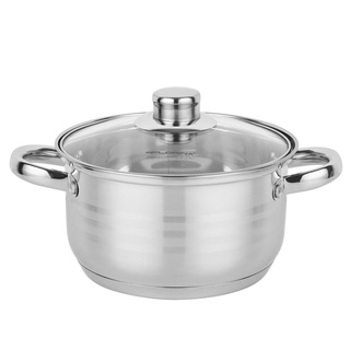 Komplet garnków nierdzewnych Florina Anter 3 paski 8-elementowy