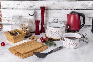 Garnek emaliowany Emalia Polska Pleszew Merry biały 22 cm 5,5 l