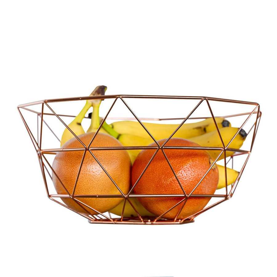 Kosz na owoce druciany Florina Altopiano miedziany