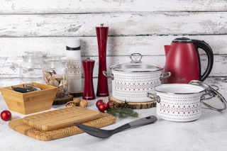 Kubek emaliowany z wylewką Emalia Polska Pleszew Merry szary 12 cm 1 l