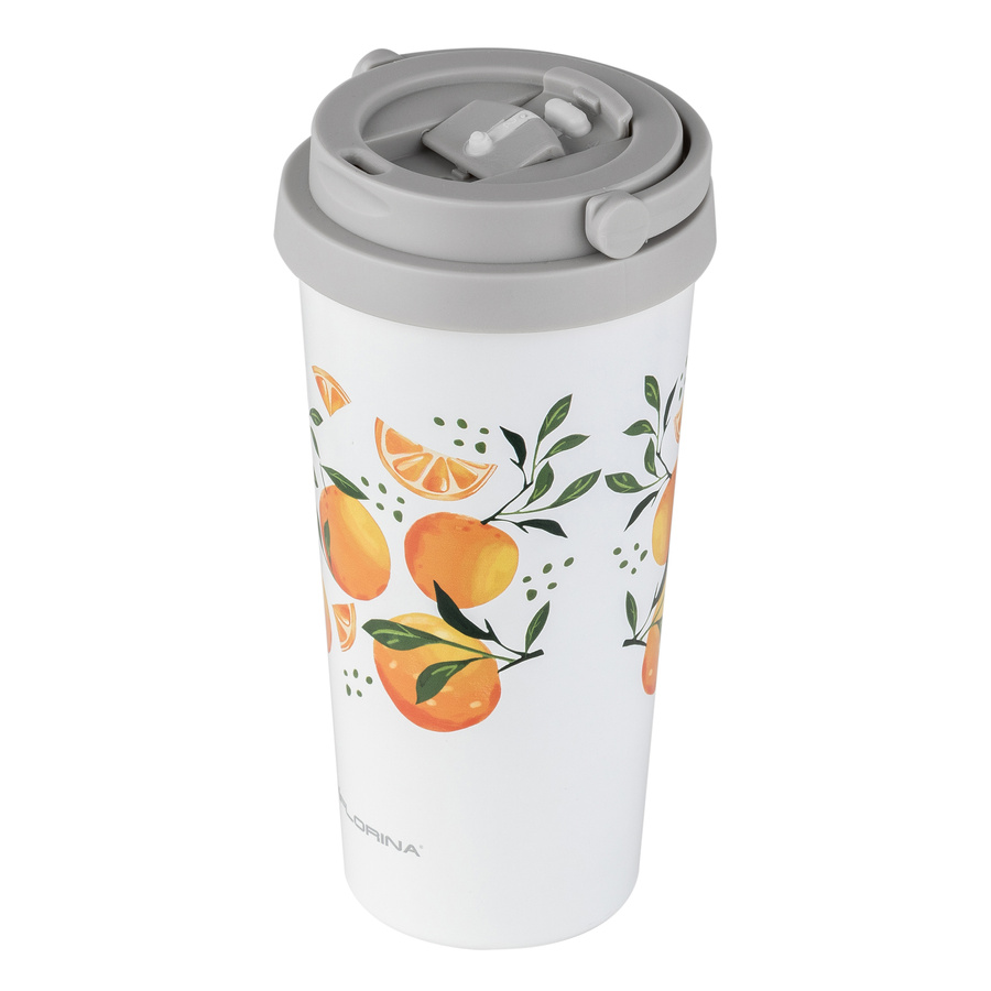 Kubek termiczny nierdzewny Florina Orange 500 ml