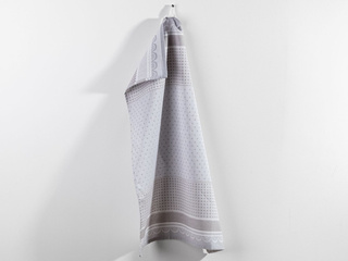 Ściereczka kuchenna bawełniana żakardowa Miss Lucy Dotty 50x70 cm szary