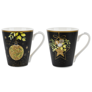 Kubek porcelanowy Florina Victoria Black 310 ml