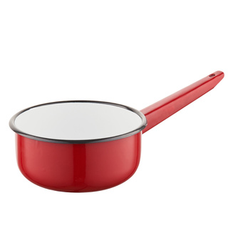 Rondel emaliowany na indukcję i gaz Emalia Polska Pleszew czerwony 16 cm 1,3 l