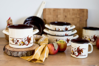 Garnek emaliowany Emalia Polska Pleszew Madeira 18 cm