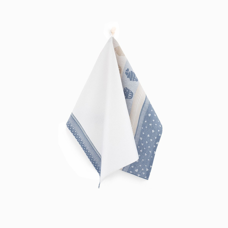 Ściereczka kuchenna Zwoltex Muffin 100% bawełna 50x70 cm chaber/beż