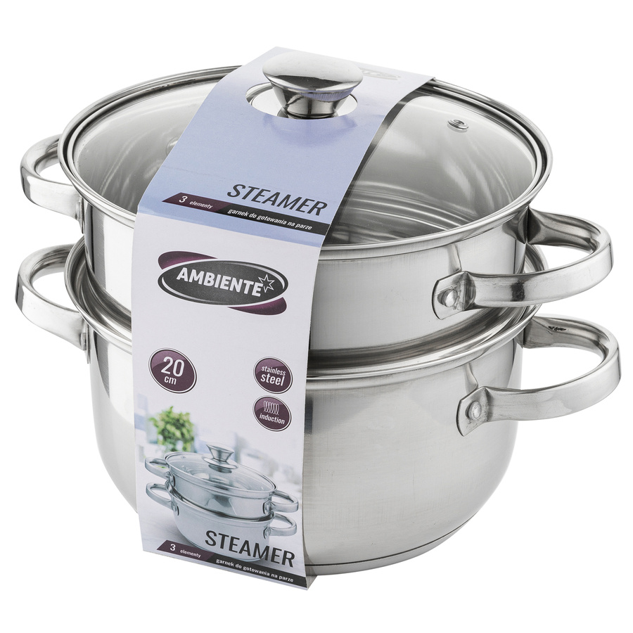 Garnek do gotowania na parze Ambiente Steamer 20 cm 3 elementy