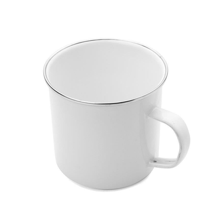 Kubek emaliowany 10cm 0,7l biały / kremowy